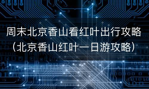 周末北京香山看红叶出行攻略（北京香山红叶一日游攻略）