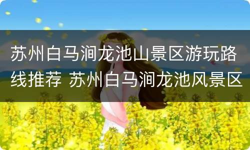 苏州白马涧龙池山景区游玩路线推荐 苏州白马涧龙池风景区公交车坐几路公交