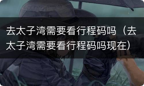 去太子湾需要看行程码吗（去太子湾需要看行程码吗现在）
