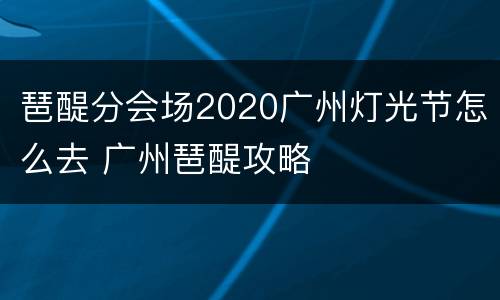 琶醍分会场2020广州灯光节怎么去 广州琶醍攻略