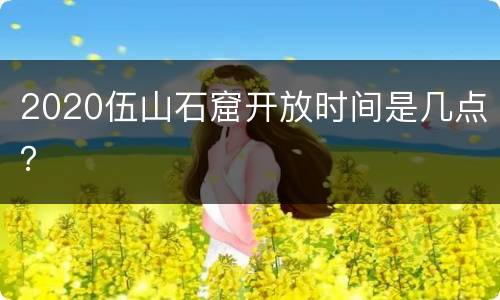 2020伍山石窟开放时间是几点？