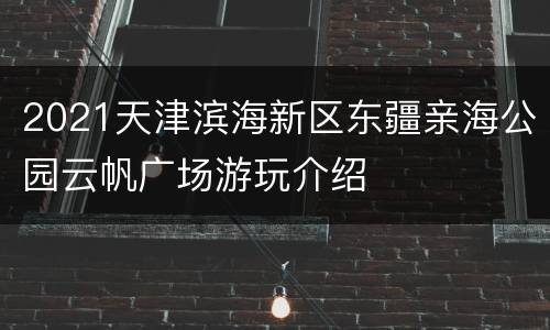 2021天津滨海新区东疆亲海公园云帆广场游玩介绍