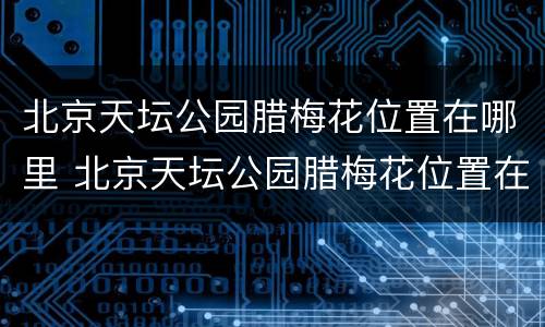 北京天坛公园腊梅花位置在哪里 北京天坛公园腊梅花位置在哪里呀