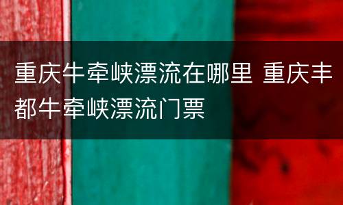 重庆牛牵峡漂流在哪里 重庆丰都牛牵峡漂流门票
