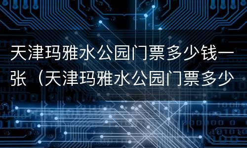 天津玛雅水公园门票多少钱一张（天津玛雅水公园门票多少钱一张票）