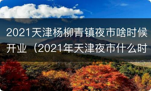 2021天津杨柳青镇夜市啥时候开业（2021年天津夜市什么时候开始）
