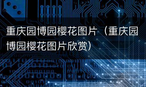重庆园博园樱花图片（重庆园博园樱花图片欣赏）