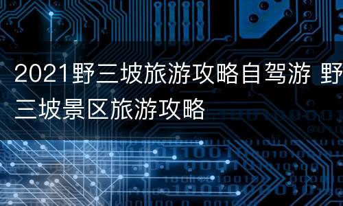 2021野三坡旅游攻略自驾游 野三坡景区旅游攻略