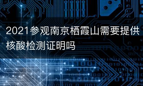 2021参观南京栖霞山需要提供核酸检测证明吗
