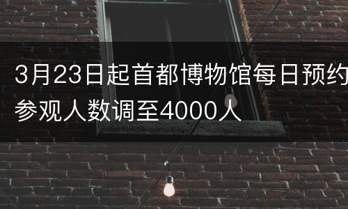 3月23日起首都博物馆每日预约参观人数调至4000人