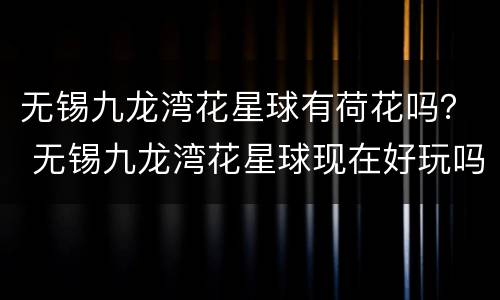 无锡九龙湾花星球有荷花吗？ 无锡九龙湾花星球现在好玩吗
