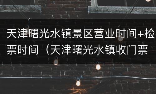 天津曙光水镇景区营业时间+检票时间（天津曙光水镇收门票吗）