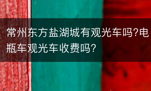常州东方盐湖城有观光车吗?电瓶车观光车收费吗?