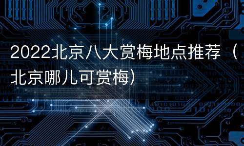 2022北京八大赏梅地点推荐（北京哪儿可赏梅）