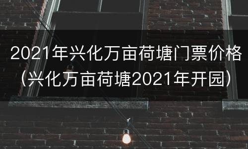 2021年兴化万亩荷塘门票价格（兴化万亩荷塘2021年开园）
