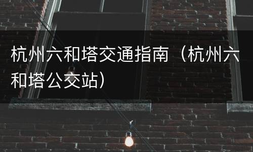 杭州六和塔交通指南（杭州六和塔公交站）