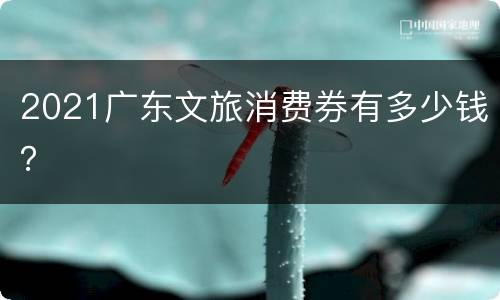 2021广东文旅消费券有多少钱？