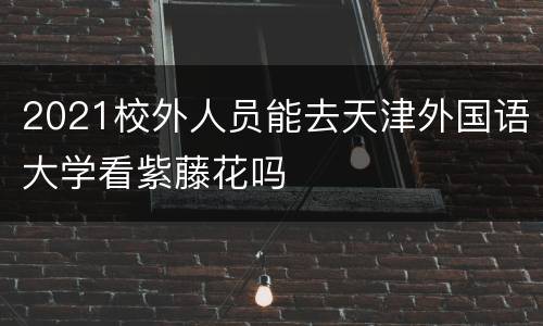 2021校外人员能去天津外国语大学看紫藤花吗