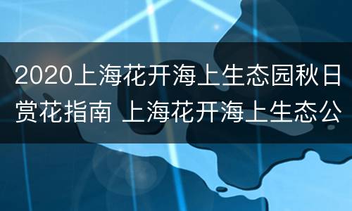 2020上海花开海上生态园秋日赏花指南 上海花开海上生态公园