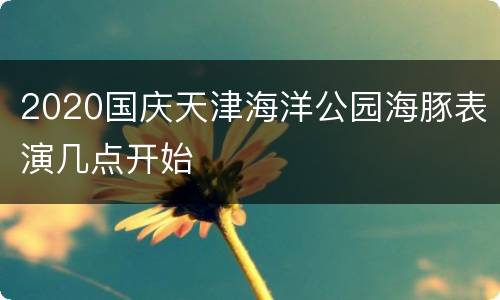 2020国庆天津海洋公园海豚表演几点开始