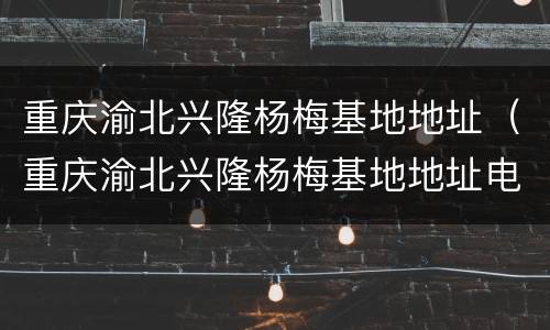 重庆渝北兴隆杨梅基地地址（重庆渝北兴隆杨梅基地地址电话）