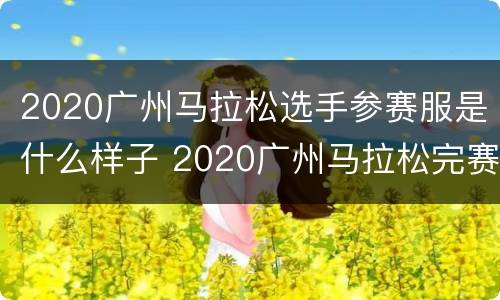 2020广州马拉松选手参赛服是什么样子 2020广州马拉松完赛奖牌
