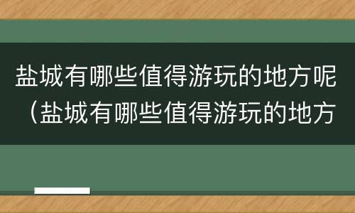 盐城有哪些值得游玩的地方呢（盐城有哪些值得游玩的地方呢图片）