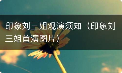 印象刘三姐观演须知（印象刘三姐首演图片）