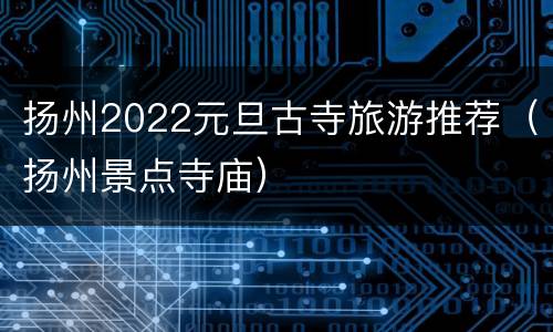 扬州2022元旦古寺旅游推荐（扬州景点寺庙）
