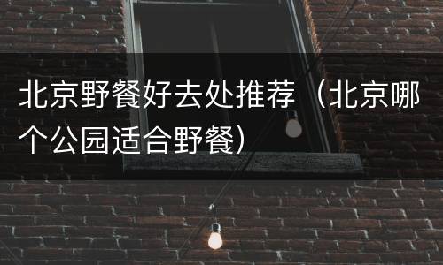 北京野餐好去处推荐（北京哪个公园适合野餐）