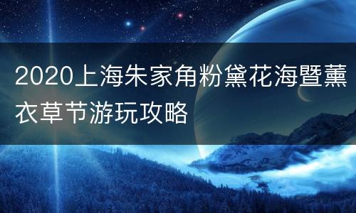 2020上海朱家角粉黛花海暨薰衣草节游玩攻略