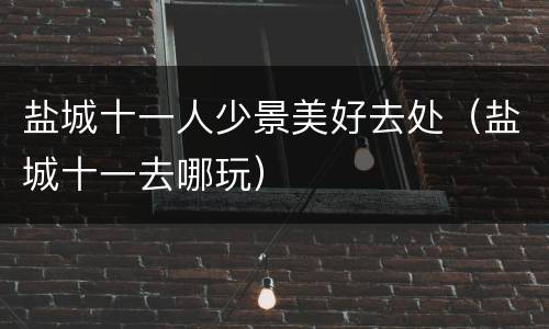 盐城十一人少景美好去处（盐城十一去哪玩）