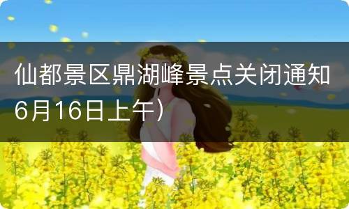 仙都景区鼎湖峰景点关闭通知6月16日上午）