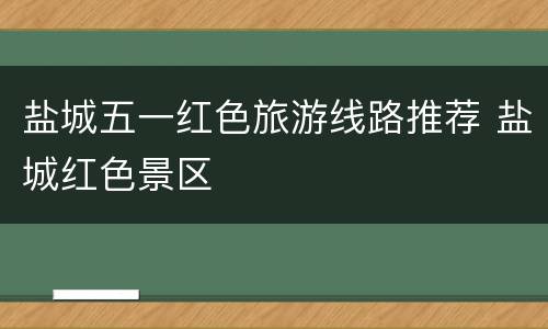 盐城五一红色旅游线路推荐 盐城红色景区