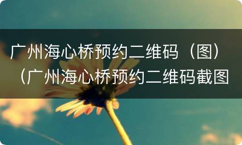 广州海心桥预约二维码（图）（广州海心桥预约二维码截图）