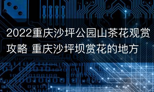 2022重庆沙坪公园山茶花观赏攻略 重庆沙坪坝赏花的地方