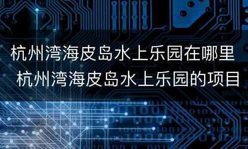 杭州湾海皮岛水上乐园在哪里 杭州湾海皮岛水上乐园的项目有什么?