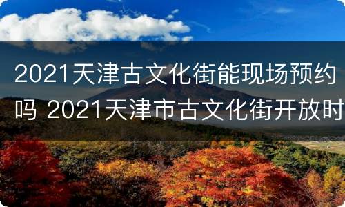 2021天津古文化街能现场预约吗 2021天津市古文化街开放时间