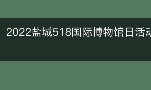 2022盐城518国际博物馆日活动