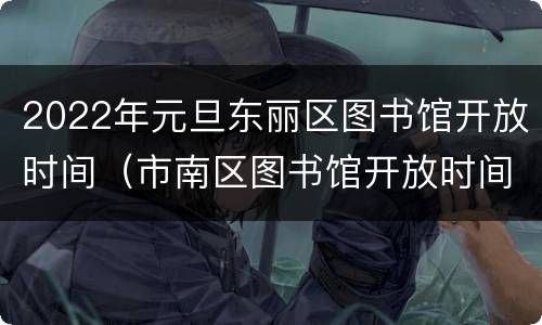 2022年元旦东丽区图书馆开放时间（市南区图书馆开放时间）