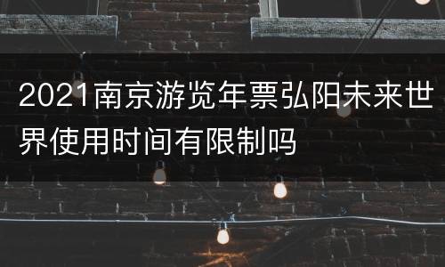 2021南京游览年票弘阳未来世界使用时间有限制吗