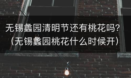 无锡蠡园清明节还有桃花吗？（无锡蠡园桃花什么时候开）