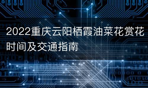 2022重庆云阳栖霞油菜花赏花时间及交通指南