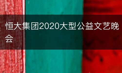 恒大集团2020大型公益文艺晚会