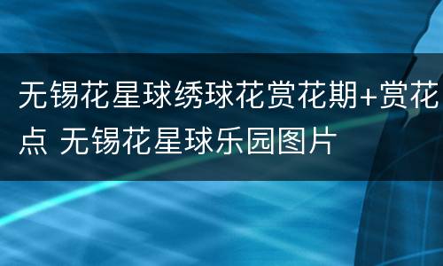 无锡花星球绣球花赏花期+赏花点 无锡花星球乐园图片