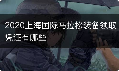 2020上海国际马拉松装备领取凭证有哪些