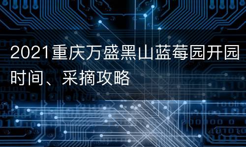 2021重庆万盛黑山蓝莓园开园时间、采摘攻略