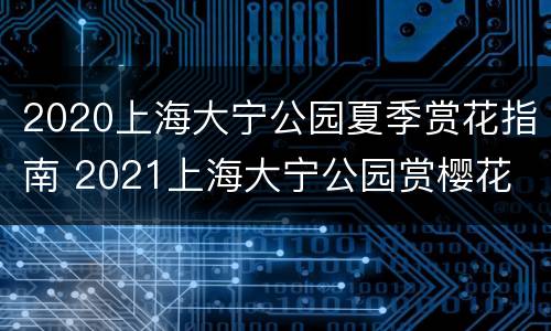 2020上海大宁公园夏季赏花指南 2021上海大宁公园赏樱花