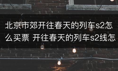 北京市郊开往春天的列车s2怎么买票 开往春天的列车s2线怎么买票