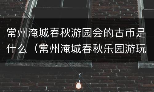 常州淹城春秋游园会的古币是什么（常州淹城春秋乐园游玩项目的名称和图片）